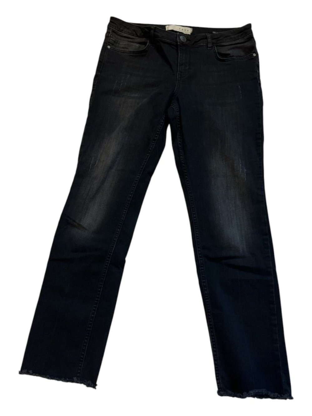 YAYA DENIM STUDIO Black Jeans The Ultimate Straight EU Sz 40 Stretchy Large